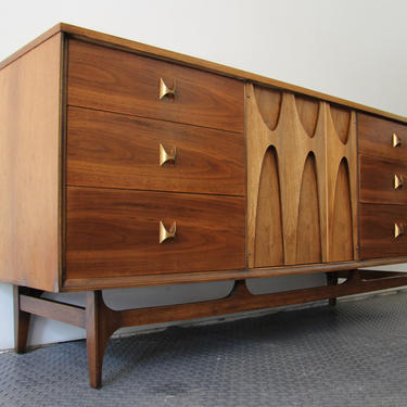 Mid Century Modern Brasilia Dresser Credenza by Broyhill 