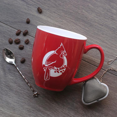 Red Cardinal Mug for grief and remembrance 