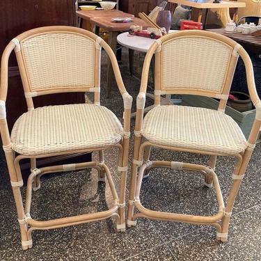 Faux wicker, rattan counter stool(s) 21” x 18” x 39” Seat height 24” 
