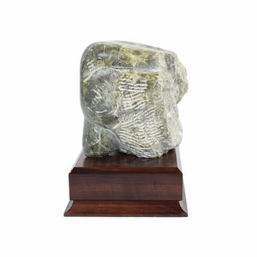 Vintage Modern Abstract Carved Stone Sculpture Ruth Ingeborg Andris 