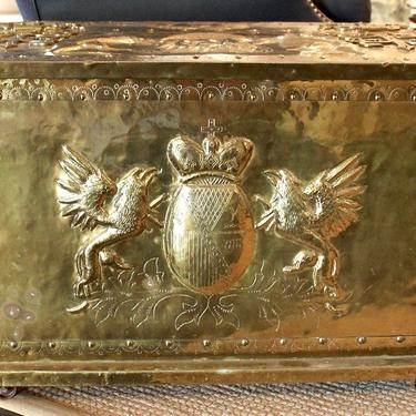 Brass Fireside Box, 19th Century