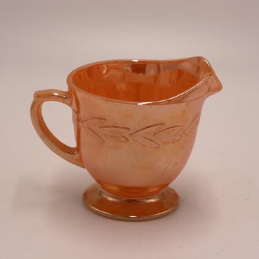 vintage Fire King peach lustre creamer/oven ware/footed creamer 