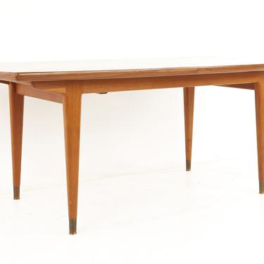 Gustav Bahus for Ingolf Bahus of Norway Mid Century Teak Expanding Dining Table with 3 Leaves - mcm 