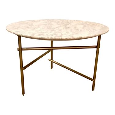 Caracole Modern Marble and Brass Finish Concentric Cocktail Table