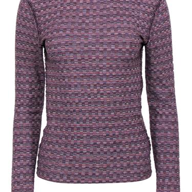 Free People - Purple Marble Knit Sweater w/ Boat Neckline Sz S