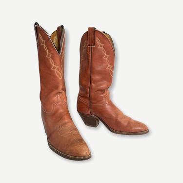 Vintage ABILENE Cowboy Boots ~ men's 9 1/2 D / women's 11 ~ Western / Ranch / Work Wear ~ Made in USA 