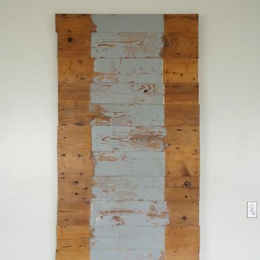 water fall moon - reclaimed wood wall hanging - art - urban salvage - wall hanging from cypress wood 