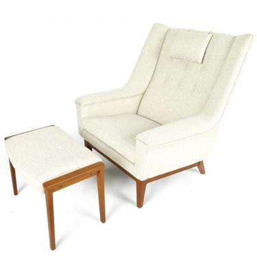 Swedish Lounge Chair With Ottoman