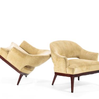 Set of Two (2) Saber-Leg Lounge Chairs by Harvey Probber 