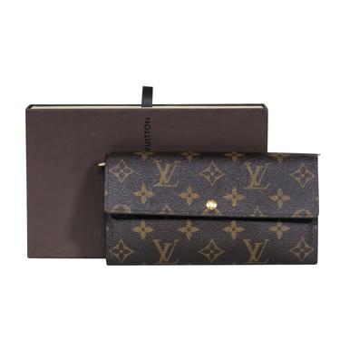 Louis Vuitton - Brown Leather Monogram Snap Wallet