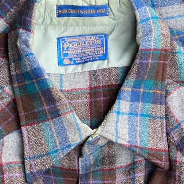 Vintage Pendleton Western Wear Wool Shirt XL 