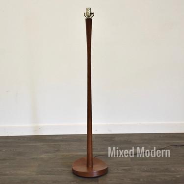 Walnut Mid Century Modern Floor Lamp 