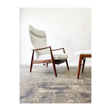 Madsen & Schubell Danish Modern Lounge chair with Ottoman 