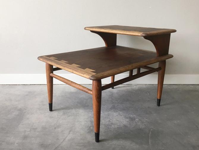 Vintage Mid Century Modern Lane Acclaim Step Side Table From