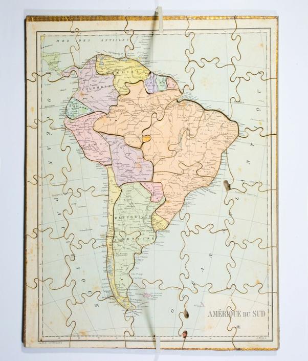 JJF - "Jouet et Jeux Francais" Atlas puzzle set, 1904 Paris