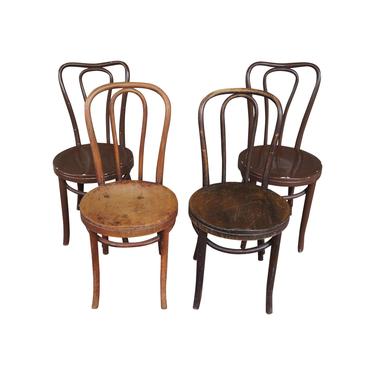 1940s Antique Thonet Model 18 Cafe Chairs - Set of 4 