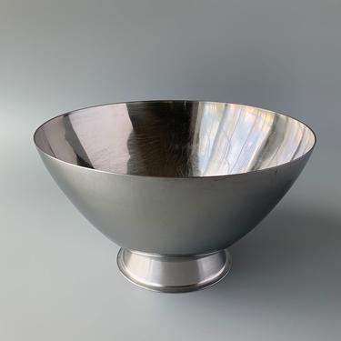 Mid Century Danish Modern Hanson Stainless Steel Footed Bowl 