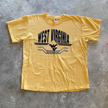 Vintage Wolf West Virginia Mountaineers Single Stitch Graphic T-shirt Tee 