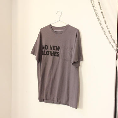 No New Clothes Tee in Charcoal Grey / Pocket Shirt / Large 