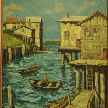 Fred Korburg Painting of Cannery Row, Monterey 
