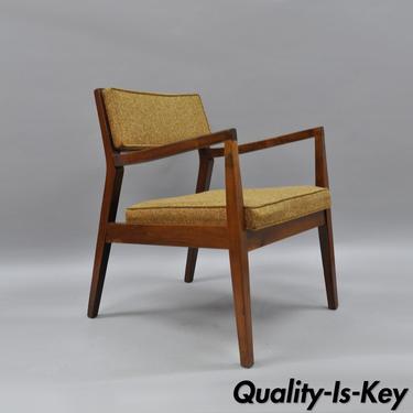 Jens Risom Playboy Walnut Armchair Upholstered Vintage Mid Century Modern chair
