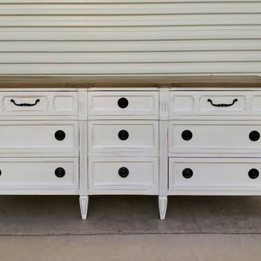 Distressed White \/ Grey Glazed Top Dresser \/ Buffet  \/ Under the Tv \/ Entryway