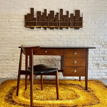 Mid Century MODERN Ebonized WALNUT DESK by Stanley Furniture 