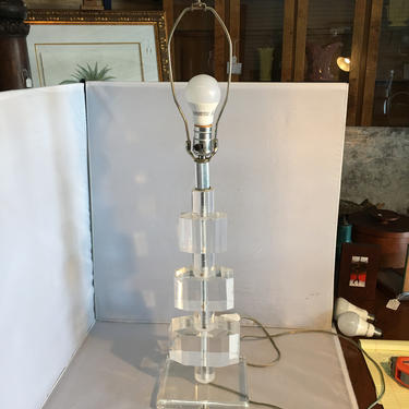 Incredible Single Lucite Lamp 