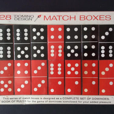 Super Cool Vintage Domino Set of Matchboxes!! Very unique and very graphic! 