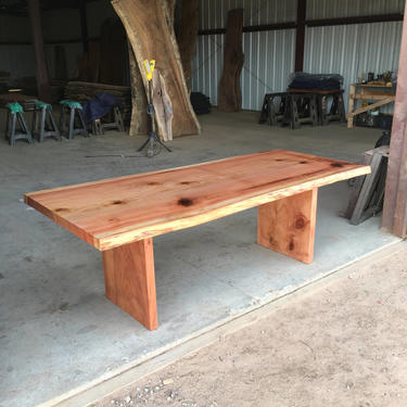 Squared Trestle Redwood Farm Table 
