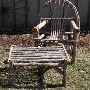 Twig Chair with Footstool