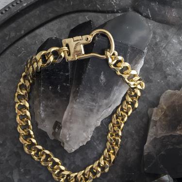 Gold Plated Latch Chain Necklace