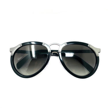 Prada Black and Silver Sunglasses