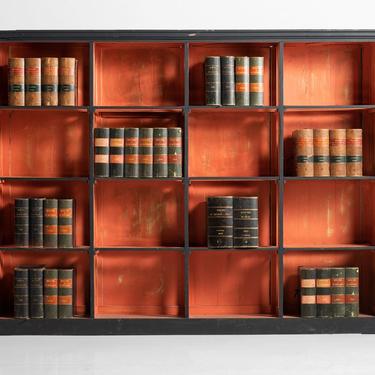 Orange &amp; Black Decorated Bookcase