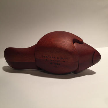 Vermont studio artist Deborah Bump hand carved wood jewelry box sculpture 