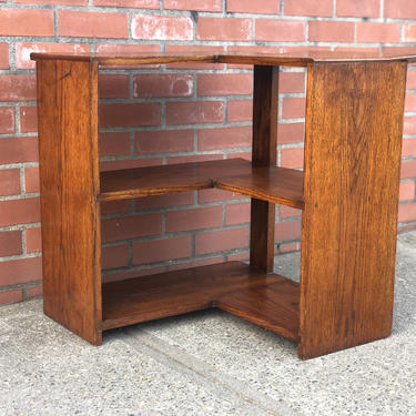 Free and Insured Shipping Within US - Vintage Mid Century Modern Solid Wood Book Case Stand Cabinet Storage 