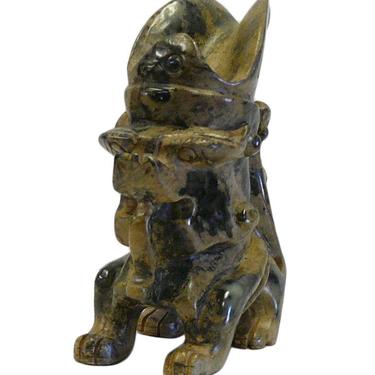 Chinese Oriental Stone Carved Dragon Cup Shape Figure cs691-3E 