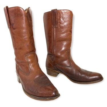 Vintage DEXTER Cowboy Boots ~ 10 1/2 M ~ Western / Rockabilly / Work Wear ~ Made in USA 