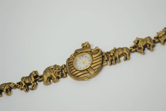 Faux Gold 'Noah's Ark' Watch- Bronzed Watch 