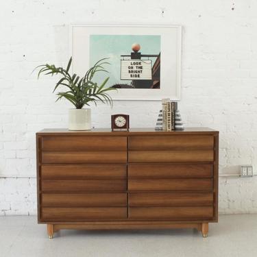 Six Drawer Sleek Solid Wood Dresser
