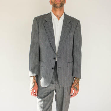 Vintage 80s Christian Dior Black & Gray Flecked Stripe | The Vault Vintage 80s Christian Dior Black & Gray Flecked Stripe | The Vault