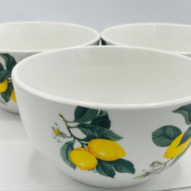 Royal Norfolk Lemon 5 1/2&quot; Cereal Bowls Set Of 3 Bowls- Unused Condition 