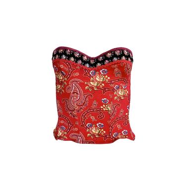 Dior Red Floral Paisley Corset
