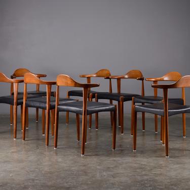 8 Mid Century Dining Chairs Danish Teak Randers Model 69 