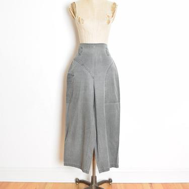 vintage 90s pants Forenza gray wide leg raver cargo pants cropped L XL clothing 