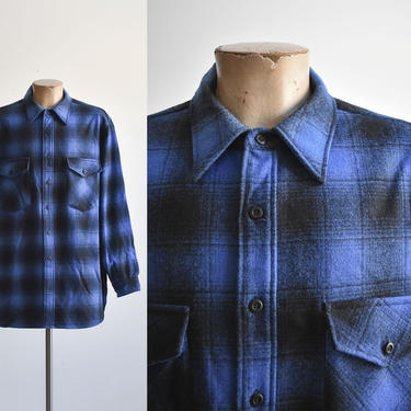 Vintage Blue Pendleton Shirt XL 
