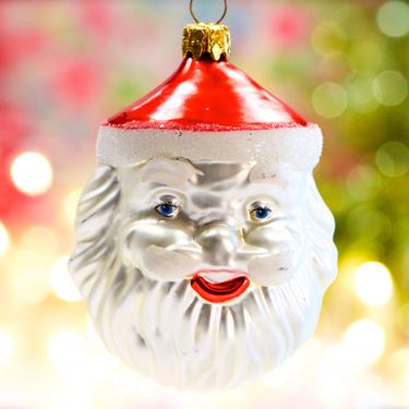 VINTAGE: West Germany Santa Glass Ornament - Holiday, Christmas, Xmas - Mercury Ornament - Made in Germany - SKU 30-402-00033523 