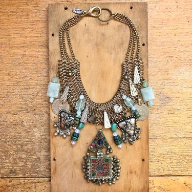 Bib Necklace- Peruvian Opal Jewelry- Slow Fashion 