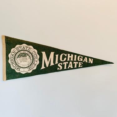 Vintage Michigan State University Pennant 