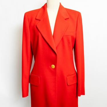ESCADA Blazer 1980s Red CASHMERE Designer Jacket S 90s 